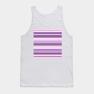 Mixed Stripes Pattern Pinks Purples White Tank Top